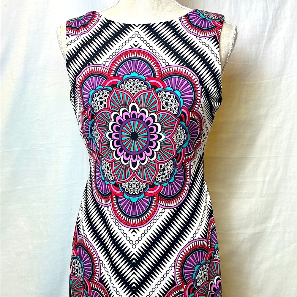 womens bisou bisou multicolor tank maxi dress size 6